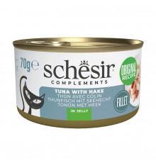 SCHESIR Complements Tuna with hake in jelly - wet cat food - 70g