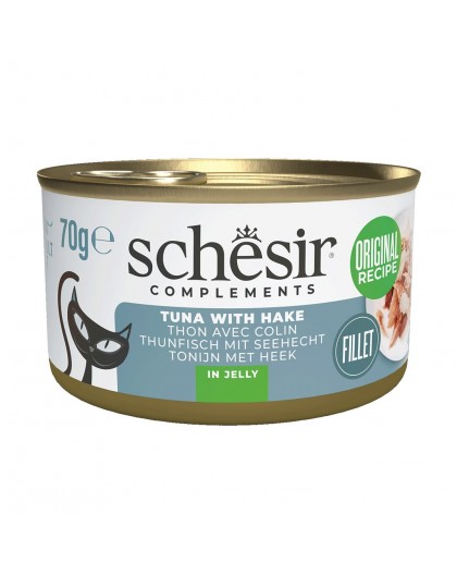 SCHESIR Complements Tuna with hake in jelly - wet cat food - 70g