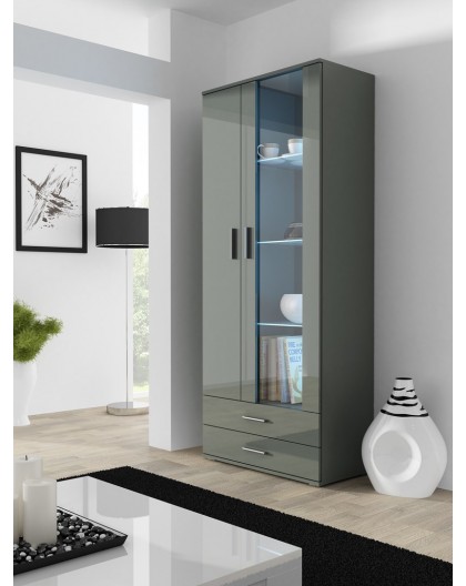 Cama display cabinet SOHO S6 2D2S grey/grey gloss