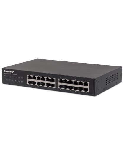 Intellinet 24-Port Gigabit Ethernet Switch, 24 x 10/100/1000 Mbit/s RJ45-Ports, IEEE 802.3az (Energy Efficient Ethernet), Deskto