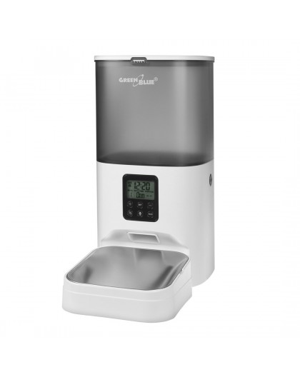 GreenBlue automatic pet food dispenser/feeder, 6L, USB 5V1A, GB393