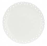 Embellished Valentino cake plate - White, 34 cm