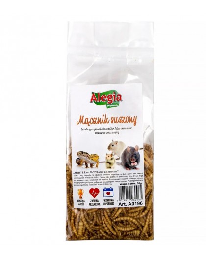 ALEGIA Dried mealworm - treat for rodents - 60g