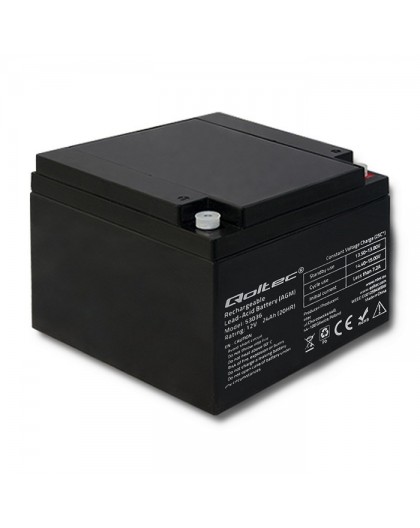 Qoltec 53036 AGM батарея | 12В | 24Ач | макс 360А