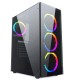 Gembird CCC-FC-1500RGB computer case Midi Tower Black, Transparent