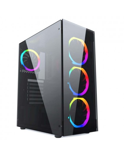 Gembird CCC-FC-1500RGB корпус компьютера Midi Tower черный, прозрачный