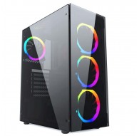 Gembird CCC-FC-1500RGB корпус компьютера Midi Tower черный, прозрачный