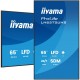 iiyama 65" 4K UHD Professional Digital Signage 24/7 display featuring Android OS, FailOver and Intel® SDM slot