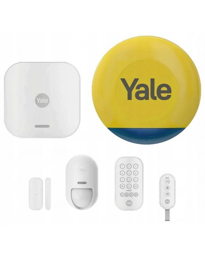 Yale smart alarm starter kit 6 elements - Control unit, Siren, Keypad, Remote control, Motion detector, Window/door detector