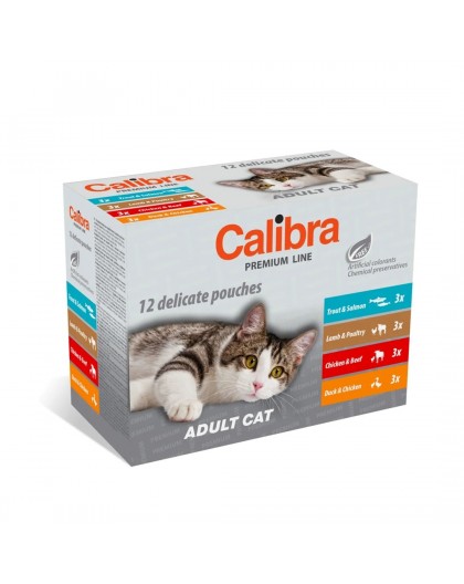 CALIBRA Cat Premium Adult - wet cat food - 12x100g