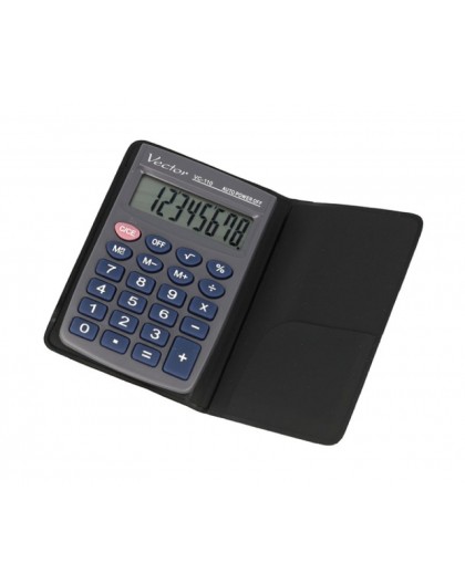 Vector KAV VC-110III pocket calculator, 8 digits, 58 x 88 mm, grey