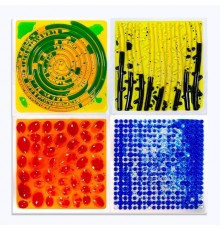 Tullo Sensory path – textured sensory tiles with liquid, 4 pcs.