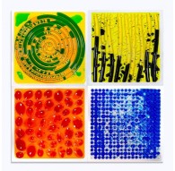 Tullo Sensory path – textured sensory tiles with liquid, 4 pcs.