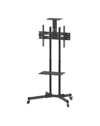 Manhattan TV ja Monitori Kinnitamine, Trolley Seis, 1 ekraan, Ekraani suurused: 37-65", Must, VESA 200x200 kuni 600x400mm, Max 4