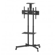 Manhattan TV ja Monitori Kinnitamine, Trolley Seis, 1 ekraan, Ekraani suurused: 37-65", Must, VESA 200x200 kuni 600x400mm, Max 4