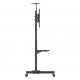 Manhattan TV & Monitor Mount, Trolley Stand, 1 screen, Screen Sizes: 37-65", Black, VESA 200x200 to 600x400mm, Max 40kg, LFD, Li