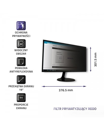 Qoltec 51053 display privacy filters 48.3 cm (19")
