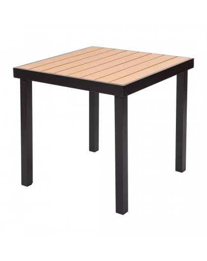Garden table IZZY 4-seater 79x79x74 brown/black
