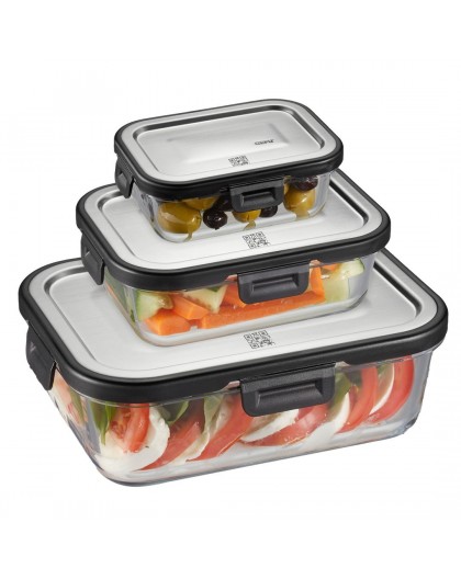 Set of 3 rectangular containers MILO
