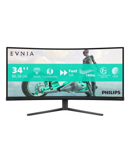 Philips Evnia 34M2C3500L/00 arvutipaneel 86.4 cm (34") 3440 x 1440 pikslit Wide Quad HD LCD Musta