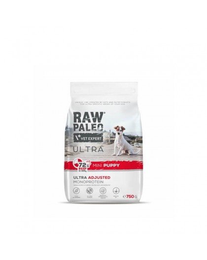 RAW PALEO Ultra Mini Puppy Beef - dry food for puppies of small breeds - 750 g