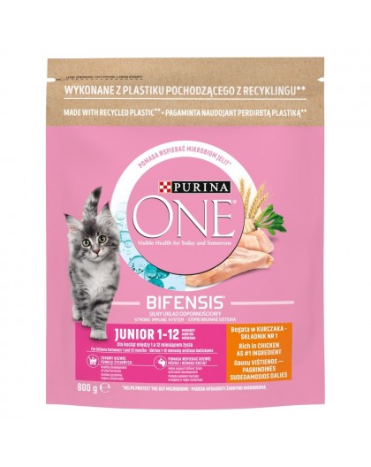 PURINA One Bifensis Junior - dry cat food - 800 g
