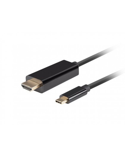 Кабель LANBERG USB-C(M)-HDMI(M) 1М 4K 60HZ ЧЕРНЫЙ