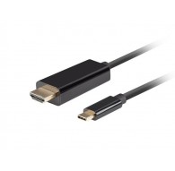 Кабель LANBERG USB-C(M)-HDMI(M) 1М 4K 60HZ ЧЕРНЫЙ