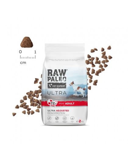 RAW PALEO Ultra Mini Adult Beef - dry dog ​​food - 2 kg