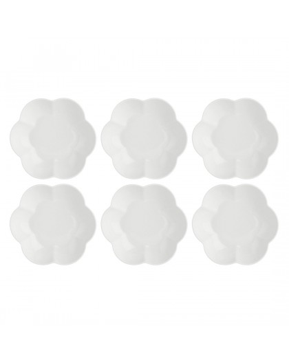 Set of 6 Villadeifiori Soup Plates - White, 20 cm