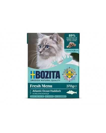 BOZITA Haddock in Jelly – Wet Cat Food – 370 g