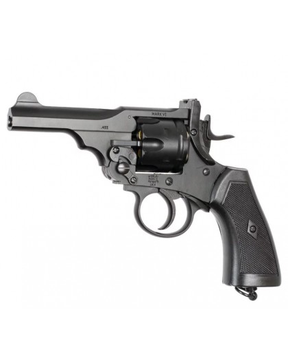 WEBLEY MKVI .455 Police cal.4.5 mm Diabolo cartridge 6-shot barrel 4’ CO2 Black Ekp to17J
