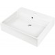 Ceramic countertop/wall washbasin with space for a tap - 60x50 cm