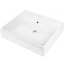 Ceramic countertop/wall washbasin with space for a tap - 60x50 cm