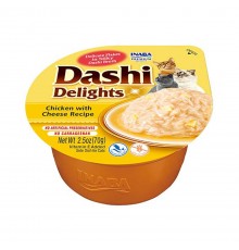INABA Dashi Delights Chicken with cheese in broth - cat treats - 70g