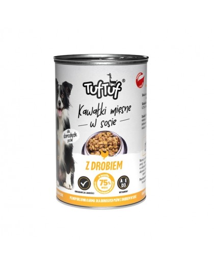 TUF TUF Chunks in gravy with poultry - wet dog food - 415g
