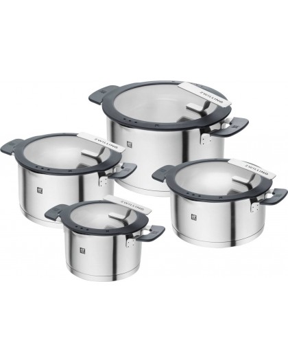 ZWILLING SIMPLIFY 66870-004-0 Pots set Stainless steel 4 pcs. Silver Black