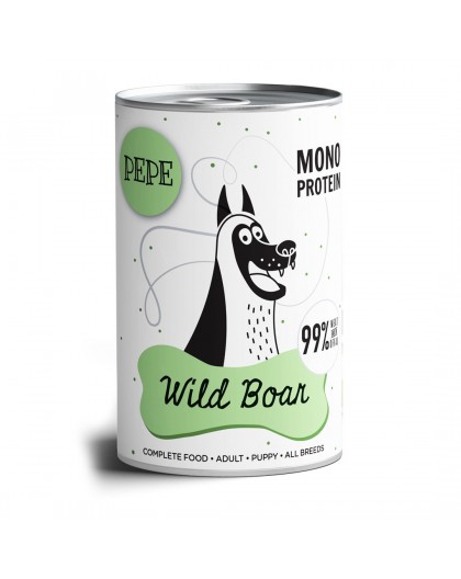 PAKA ZWIERZAKA Pepe Wild Boar - wet dog food - 400g