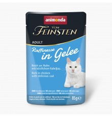 ANIMONDA Vom Feinsten Adult Raffinesse in Jelly rich in Chicken with Cod - wet cat food - 85 g