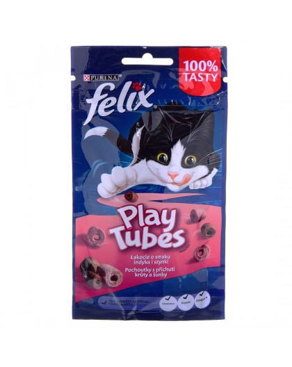FELIX Play Tubes Turkey, Ham - dry cat food - 50 g