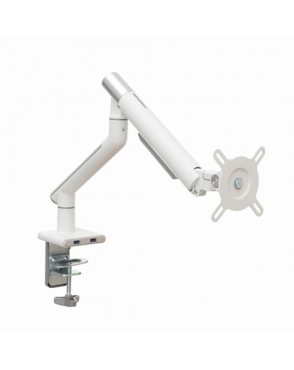 Desk mount for monitor LED/LCD 17-32" ART L-19GD gas assistance 2-9 kg 2x USB 3.0 White