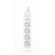 KERG power strip with switch 4 sockets 1.5m-16A