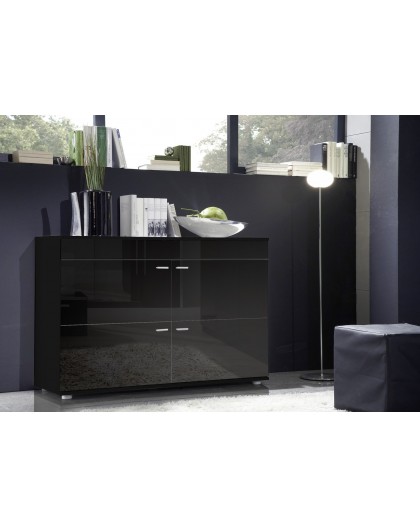 Cama sideboard LOGO II NIGHT 120/42/78 black/black gloss