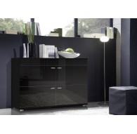 Cama sideboard LOGO II NIGHT 120/42/78 black/black gloss