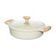 Shallow pot D28cm 4.1L/beige