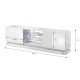 Cama TV cabinet QIU 200 MDF white gloss/white gloss