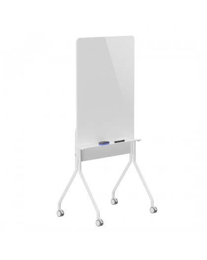 Ergo Office mobile dry erase board, vertical orientation, white, single sided, with shelf, board dimensions 1190x790mm, ER-305