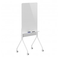 Ergo Office mobile dry erase board, vertical orientation, white, single sided, with shelf, board dimensions 1190x790mm, ER-305