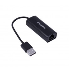 Lanberg NC-0100-01 cable interface/gender adapter USB-A RJ-45 Black