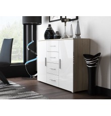 Cama living room sideboard UNI sonoma oak/white gloss